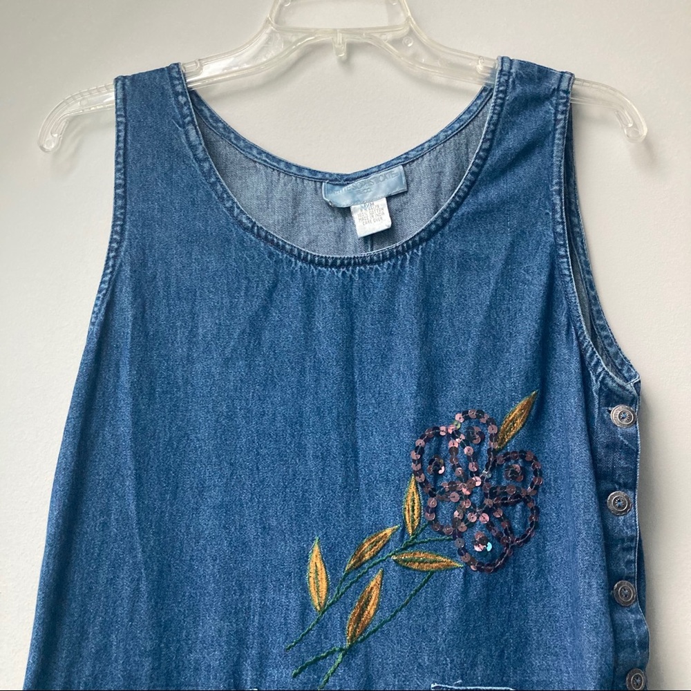 90s denim maxi dress